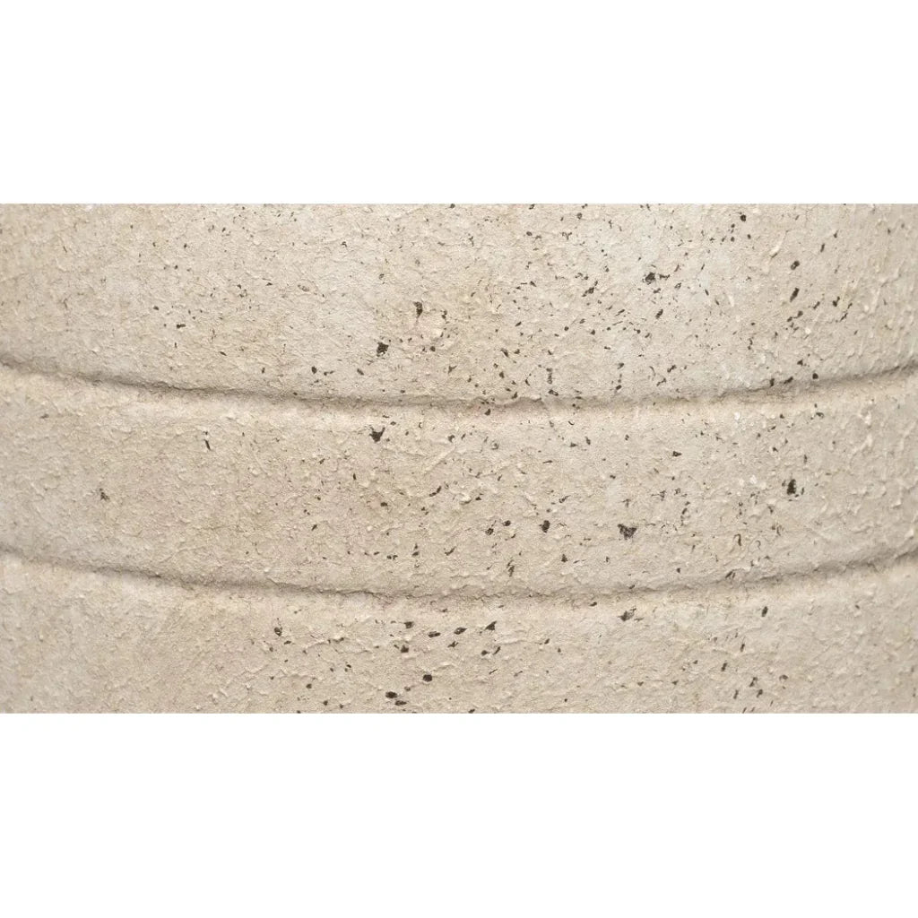 Cream Ceramic Channel Decorative Vase - LOOMLAN - Jamie Young - Vases & Jars