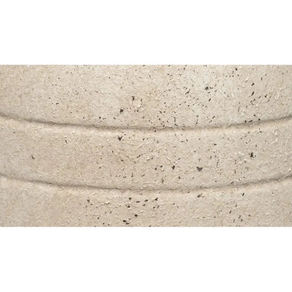 Cream Ceramic Channel Decorative Vase - LOOMLAN - Jamie Young - Vases & Jars