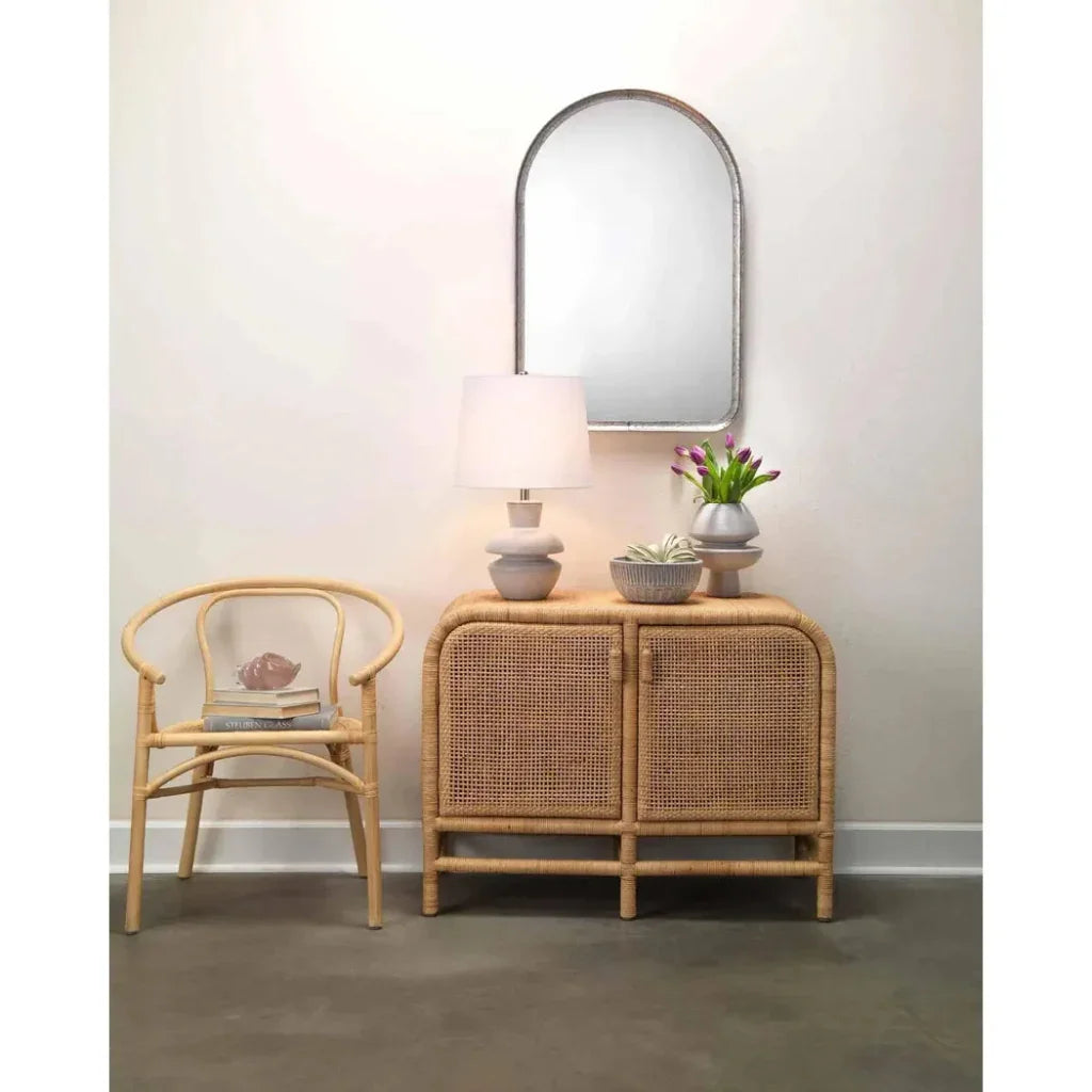 Cream Ceramic Foundation Decorative Vase - LOOMLAN - Jamie Young - Vases & Jars