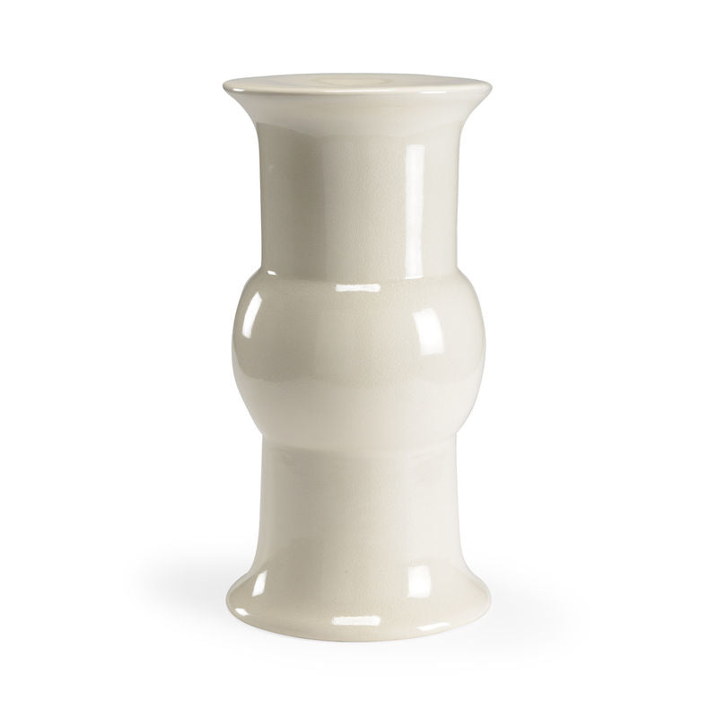 Chelsea House Cream Glazed Porcelain Outdoor Garden Stool