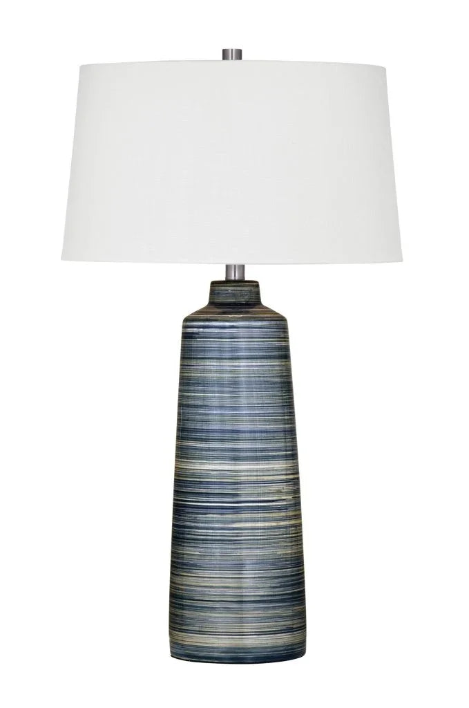 Creedence Blue Ceramic Table Lamp - LOOMLAN - Bassett Mirror - Table Lamps