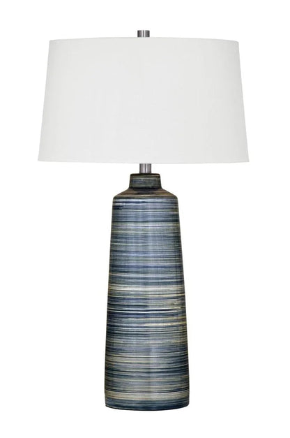 Creedence Blue Ceramic Table Lamp - LOOMLAN - Bassett Mirror - Table Lamps