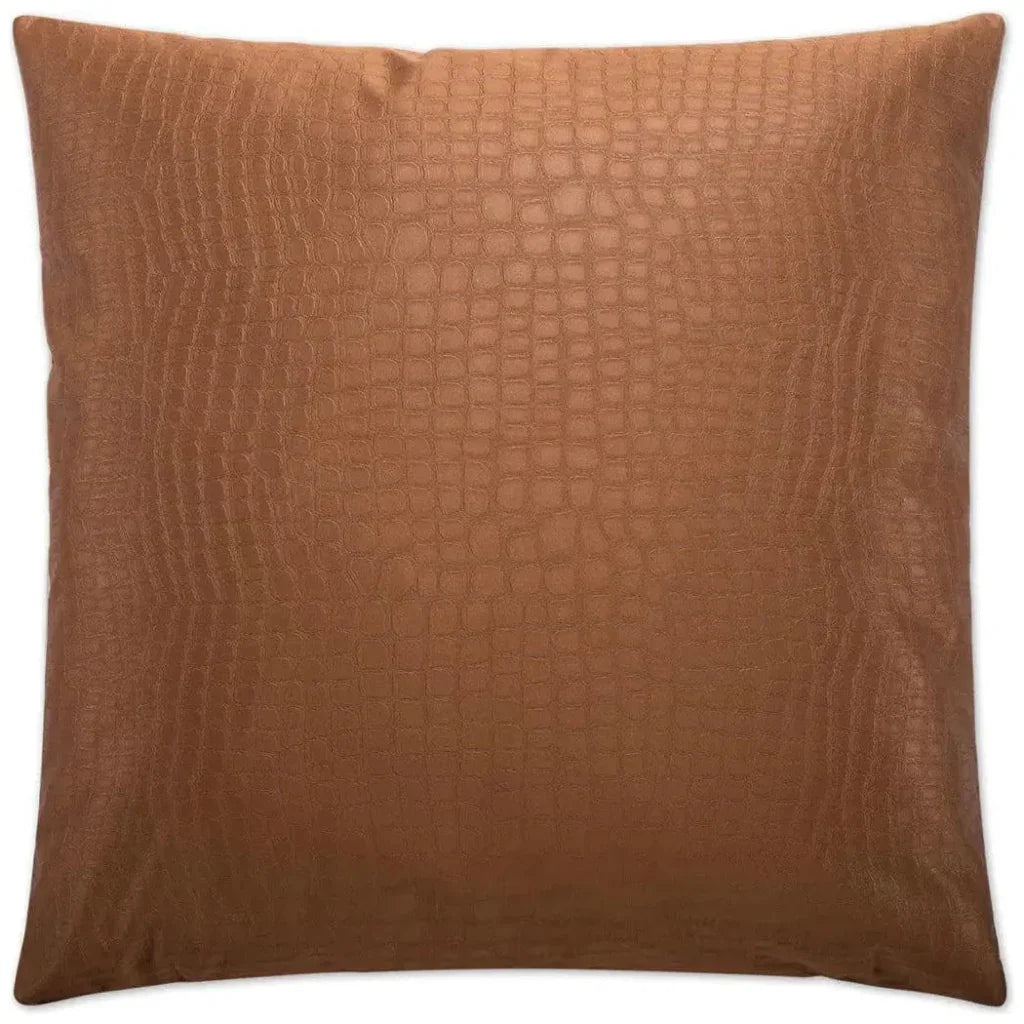 Croc Copper Throw Pillow With Insert - LOOMLAN - D.V. Kap - Throw Pillows