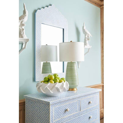 Crown Wood Framed Wall Mirror - Blue - LOOMLAN - Chelsea House - Wall Mirrors