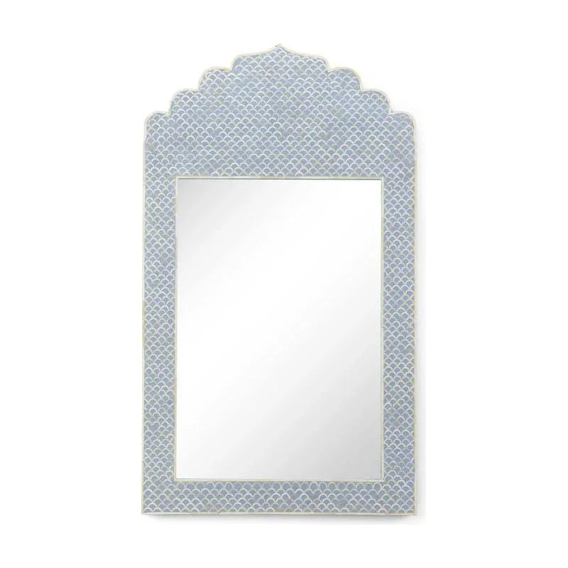 Crown Wood Framed Wall Mirror - Blue - LOOMLAN - Chelsea House - Wall Mirrors