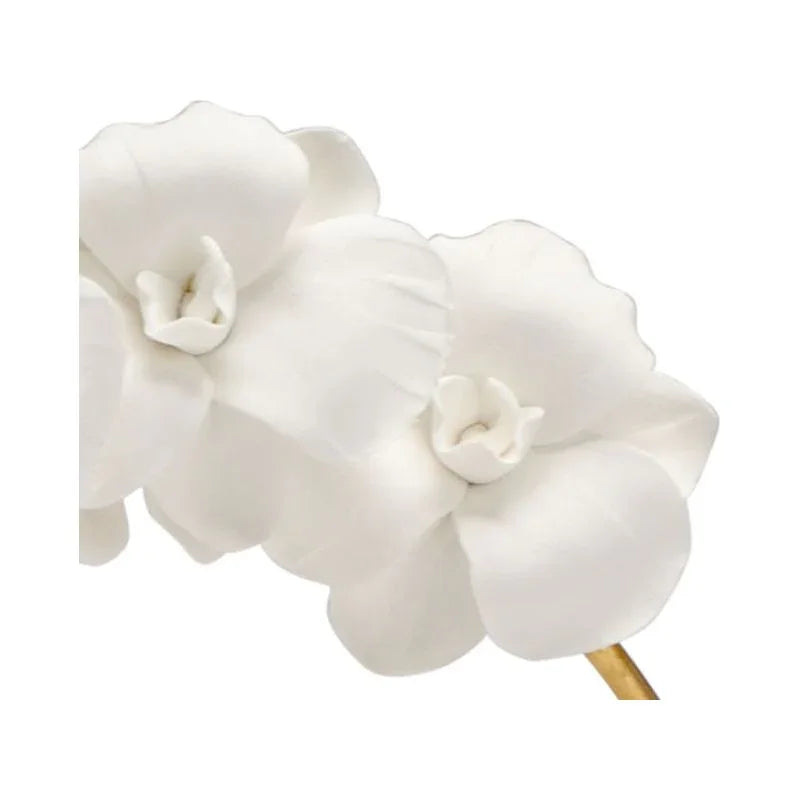 Crystal Based Orchid On Stand Flower Sculpture - LOOMLAN - Chelsea House - Statues & Sculptures