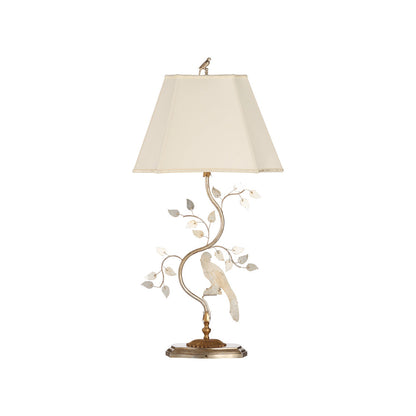 Crystal Bird Silver Table Lamp