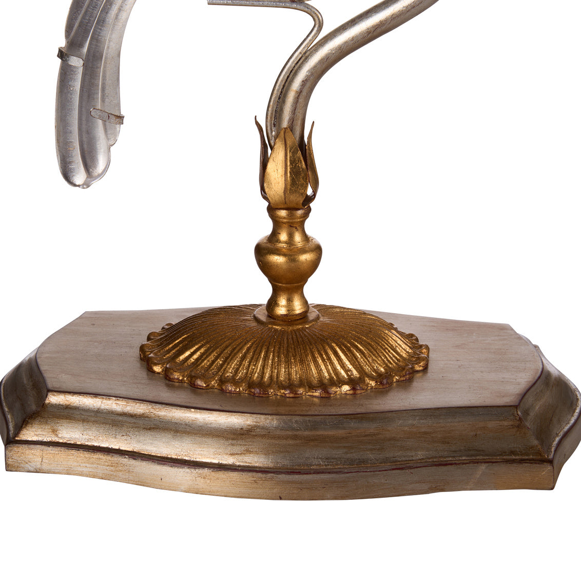 Crystal Bird Silver Table Lamp