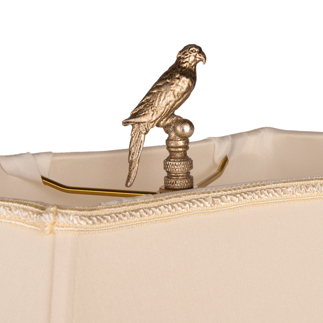 Crystal Bird Silver Table Lamp