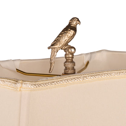 Crystal Bird Silver Table Lamp