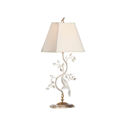 Crystal Bird Silver Table Lamp