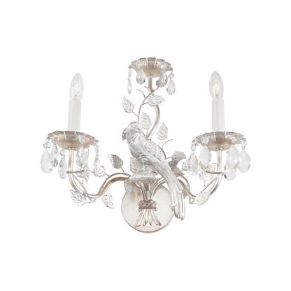 Crystal Clear Bird Wall Sconce