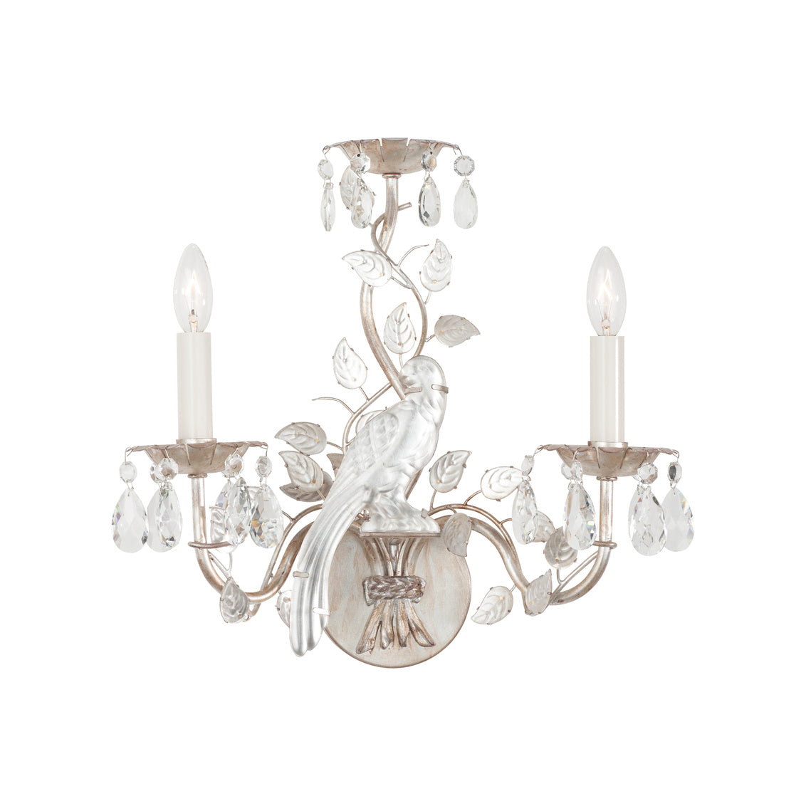 Crystal Clear Bird Wall Sconce