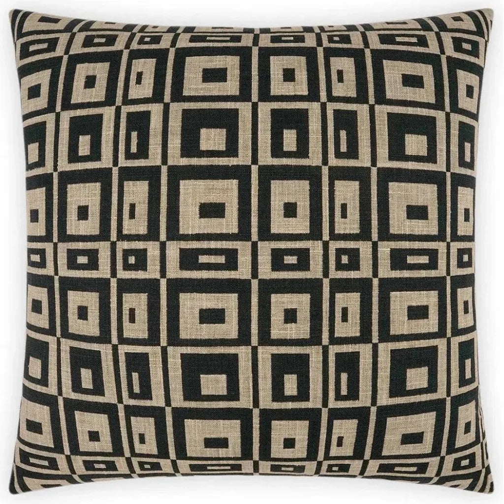 Cubic Raven Black Throw Pillow With Insert - LOOMLAN - D.V. Kap - Throw Pillows