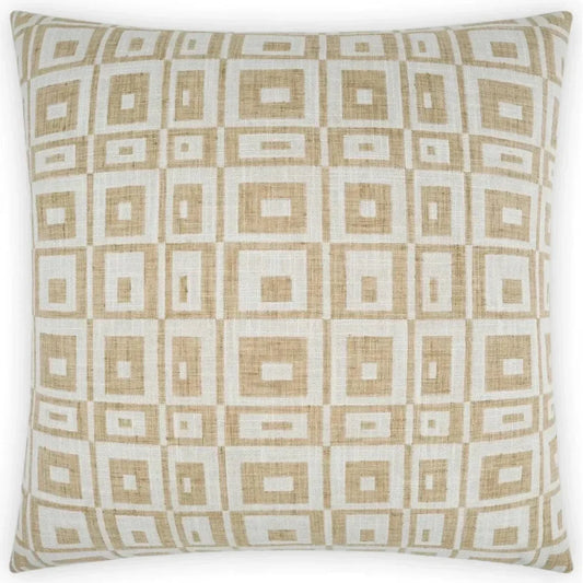 Cubic White Brown Throw Pillow With Insert - LOOMLAN - D.V. Kap - Throw Pillows