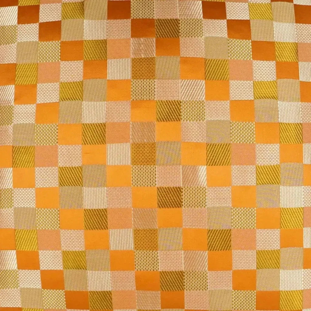 Cubit Plaid Check Orange Large Throw Pillow Insert - LOOMLAN - D.V. Kap - Throw Pillows