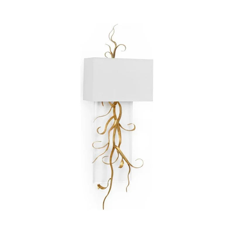 Curling Leaves Styls Iron Wall Sconce - LOOMLAN - Chelsea House - Wall Sconces