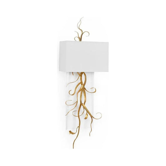 Curling Leaves Styls Iron Wall Sconce - LOOMLAN - Chelsea House - Wall Sconces