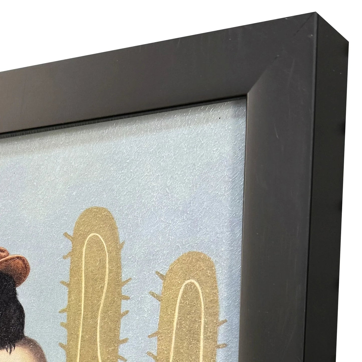 Curly II Hand Finished Blue Canvas Art