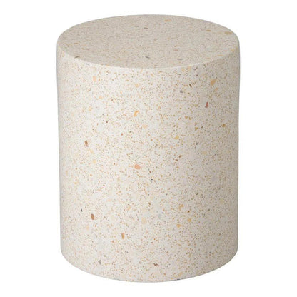 Cylinder 18 in.Terrazzo Garden Stool-Garden Stools-Emissary-LOOMLAN