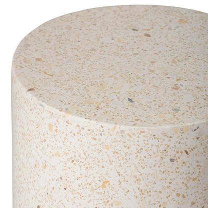 Cylinder 18 in.Terrazzo Garden Stool-Garden Stools-Emissary-LOOMLAN