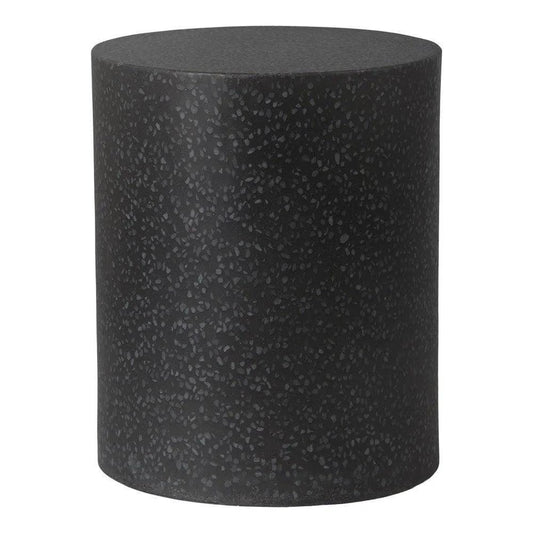 Cylinder 18 in.Terrazzo Garden Stool-Garden Stools-Emissary-Terrazzo Black-LOOMLAN