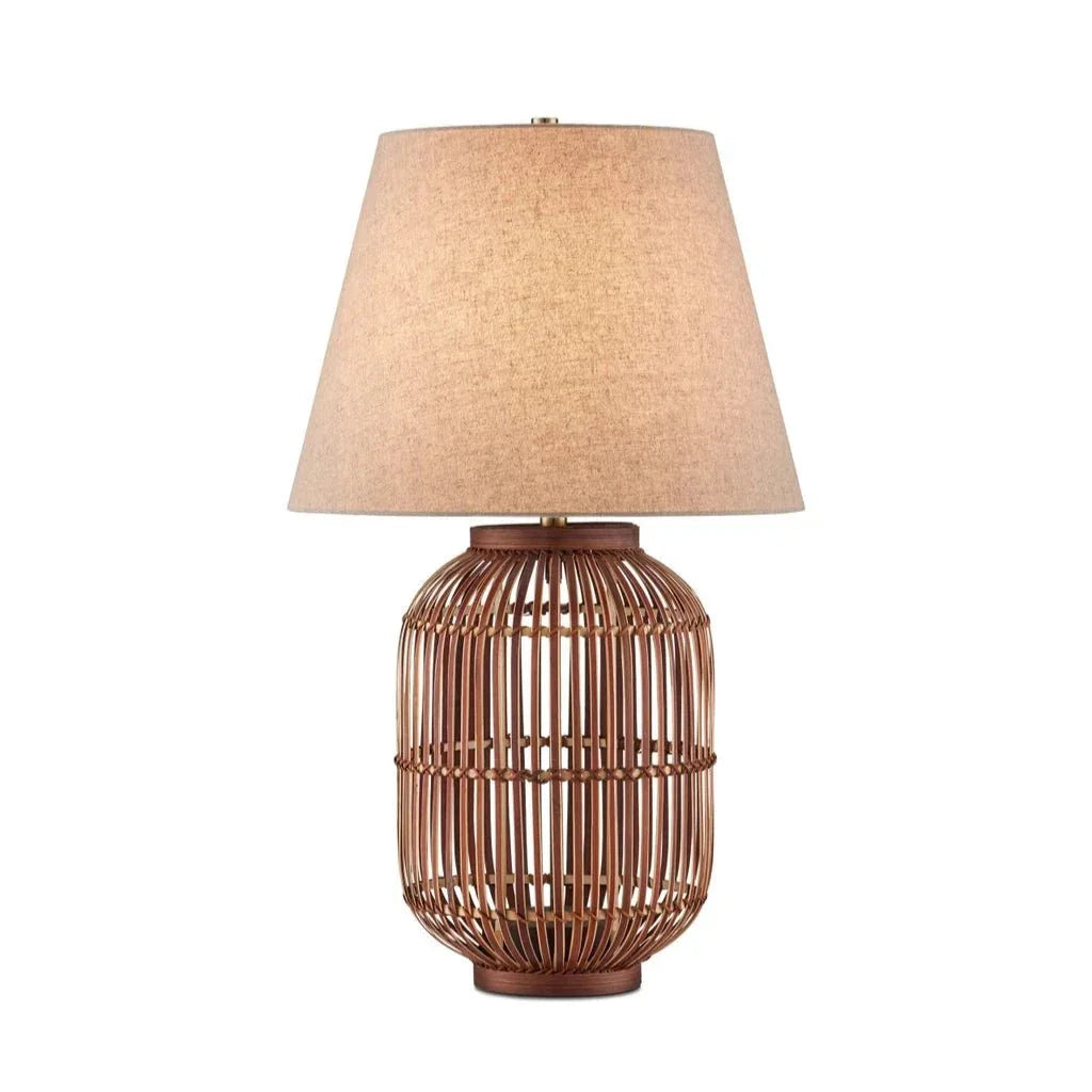 Cyrus Bohemian Bamboo Design Table Lamp - LOOMLAN - Currey & Co - Table Lamps