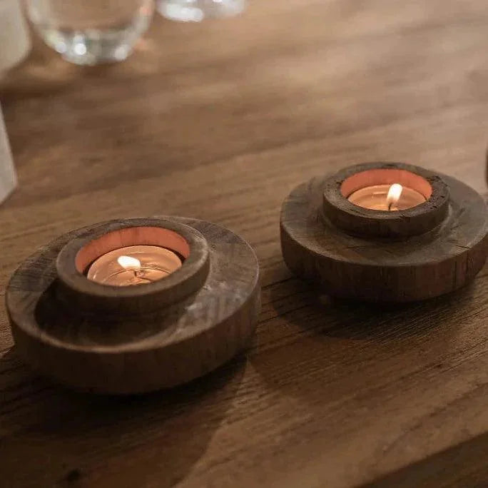 D - Bodhi Ring Wooden Candle Holder - LOOMLAN - LH Imports - Candle Holders