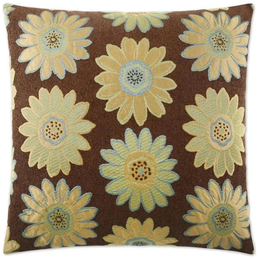 Daisy May Chocolate Brown Throw Pillow Insert - LOOMLAN - D.V. Kap - Throw Pillows
