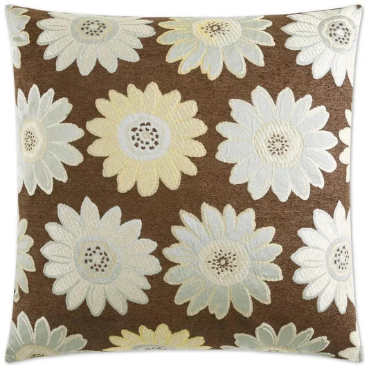Daisy May White Throw Pillow With Insert - LOOMLAN - D.V. Kap - Throw Pillows