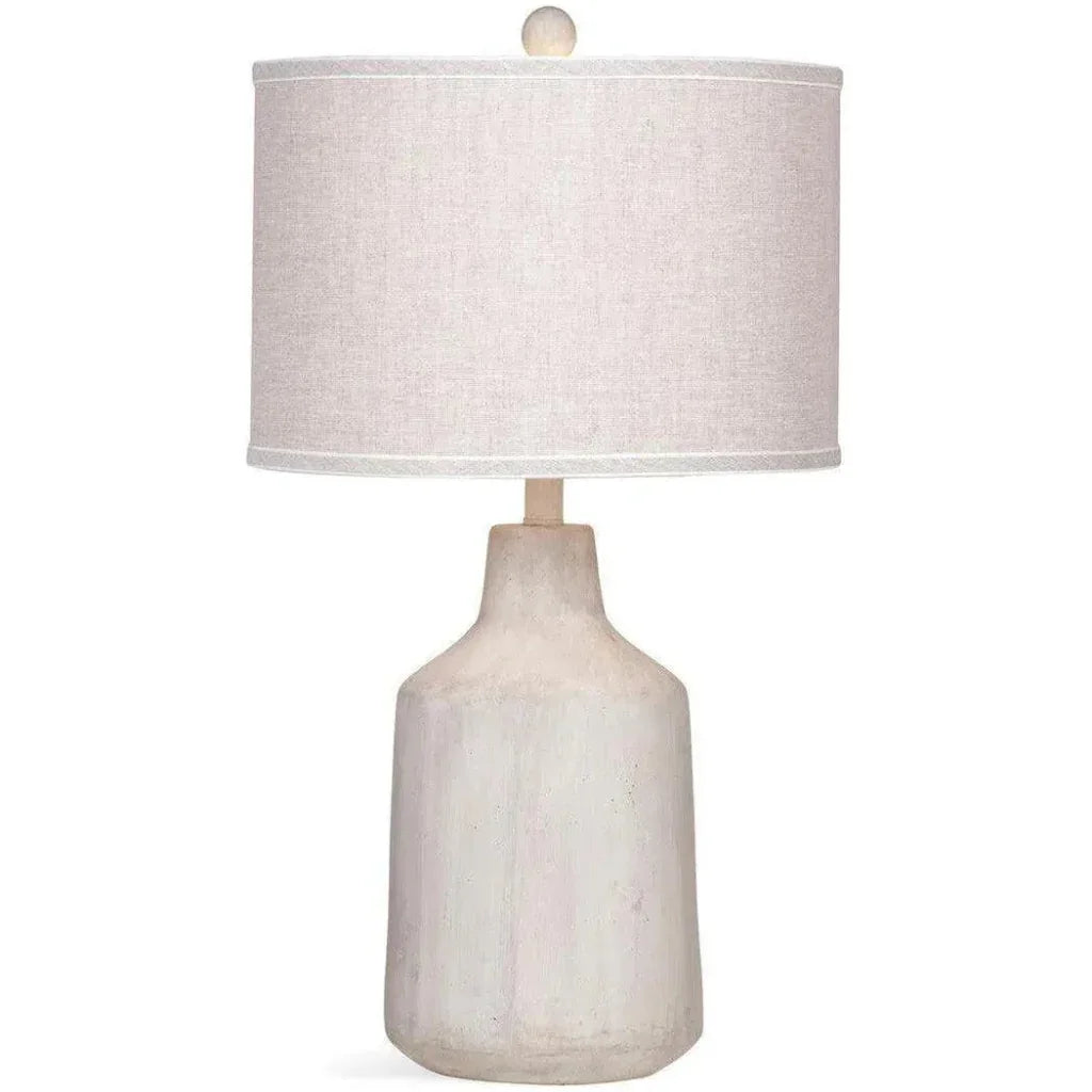 Dalton Natural Material & White Linen Table Lamp - LOOMLAN - Bassett Mirror - Table Lamps