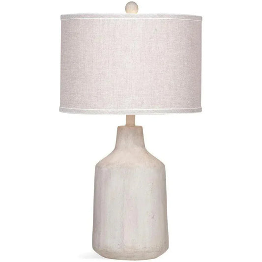 Dalton Natural Material & White Linen Table Lamp - LOOMLAN - Bassett Mirror - Table Lamps