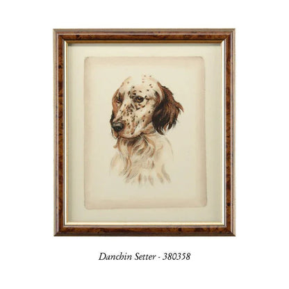 Danchin Pointer Gold Framed Artwork-Framed Wall Art-Chelsea House-LOOMLAN