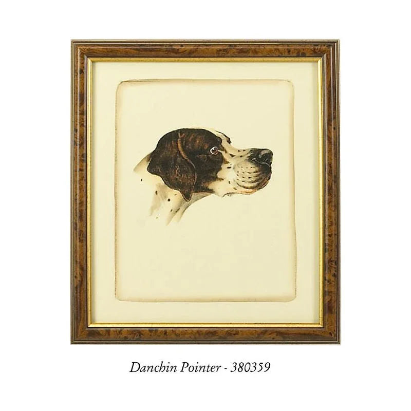 Danchin Setter Gold Framed Artwork-Framed Wall Art-Chelsea House-LOOMLAN