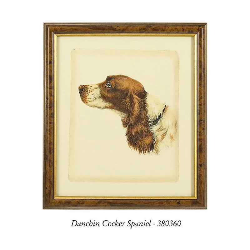 Danchin Setter Gold Framed Artwork-Framed Wall Art-Chelsea House-LOOMLAN