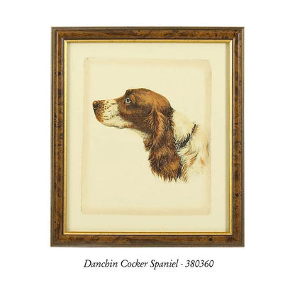 Danchin Setter Gold Framed Artwork-Framed Wall Art-Chelsea House-LOOMLAN