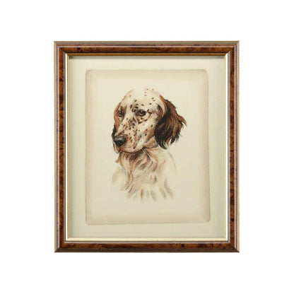 Danchin Setter Gold Framed Artwork-Framed Wall Art-Chelsea House-LOOMLAN