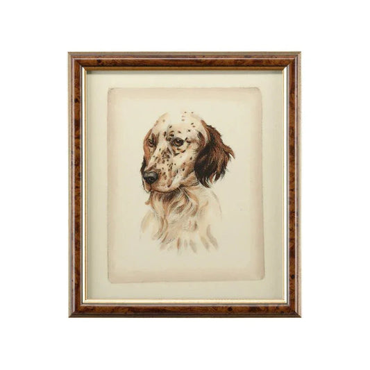 Danchin Setter Gold Framed Artwork-Framed Wall Art-Chelsea House-LOOMLAN