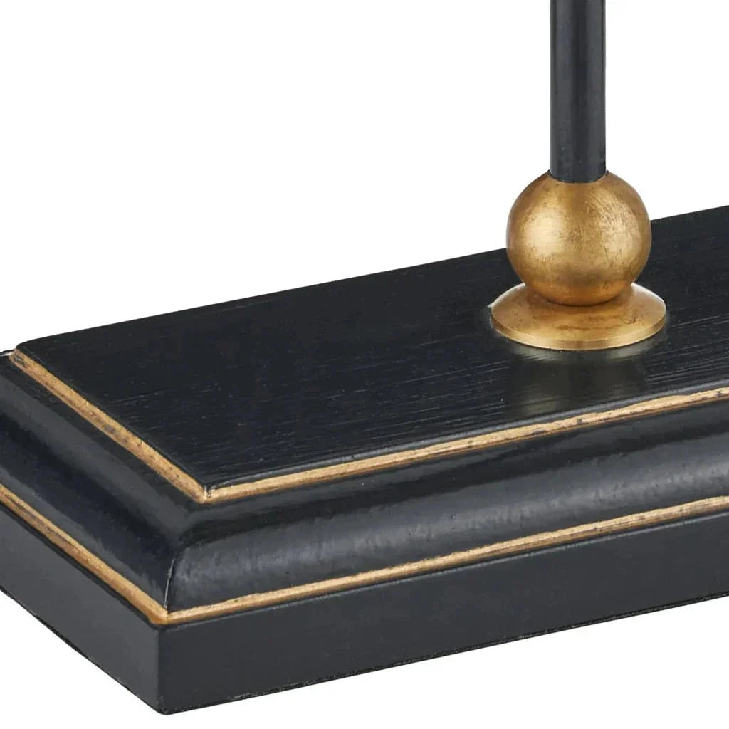 Daphne Black Iron Brass Design Table Lamp - LOOMLAN - Currey & Co - Table Lamps