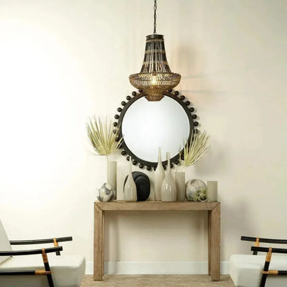 Dark Charcoal Fir Wood Brighton Wall Mirror - LOOMLAN - Jamie Young - Wall Mirrors