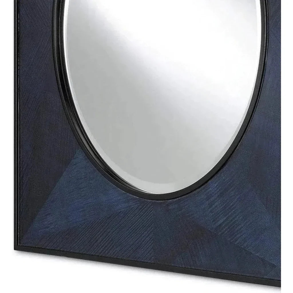 Dark Sapphire Caviar Black Kallista Mirror - LOOMLAN - Currey & Co - Wall Mirrors