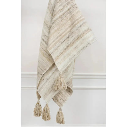 Daza Outdoor Throw Blanket-Outdoor Blankets-LOOMLAN-Multi- Beiges-LOOMLAN
