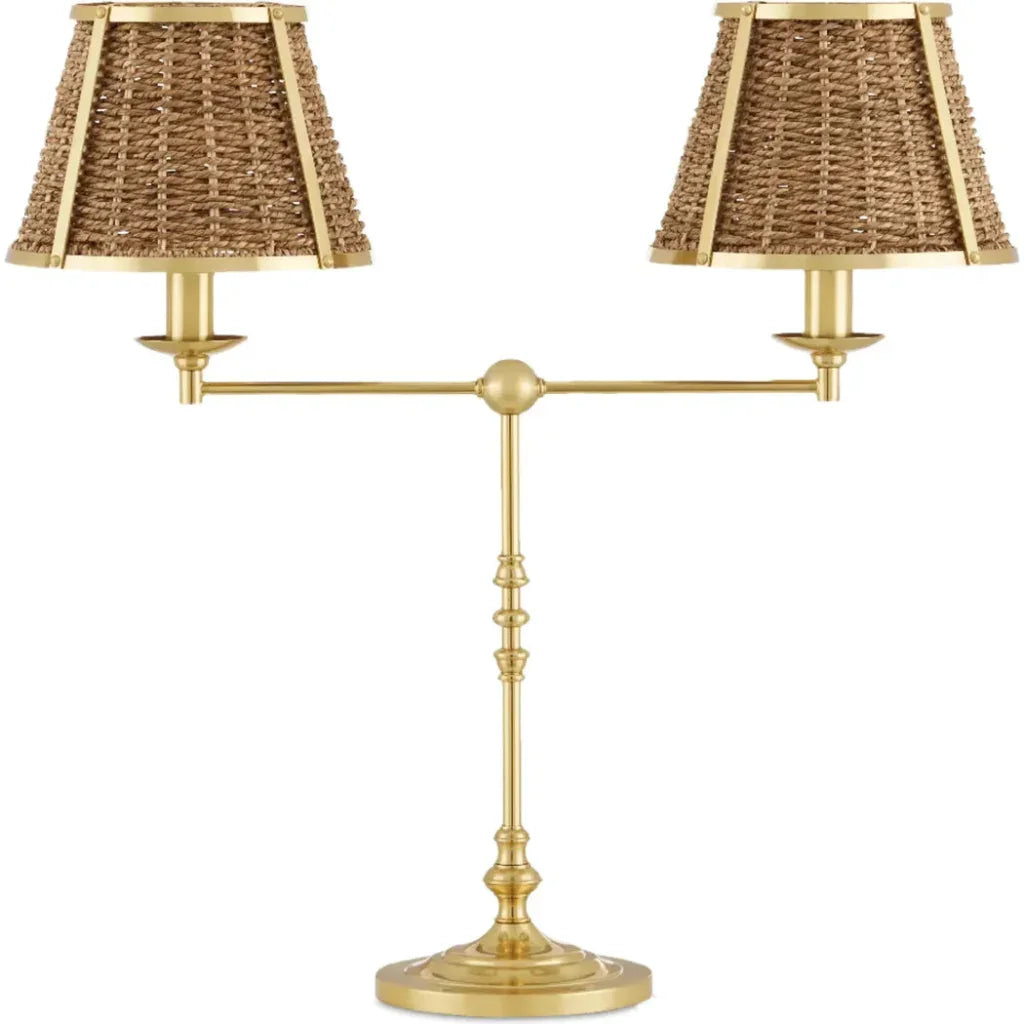Deauville Desk Lamp - LOOMLAN - Currey & Co - Table Lamps