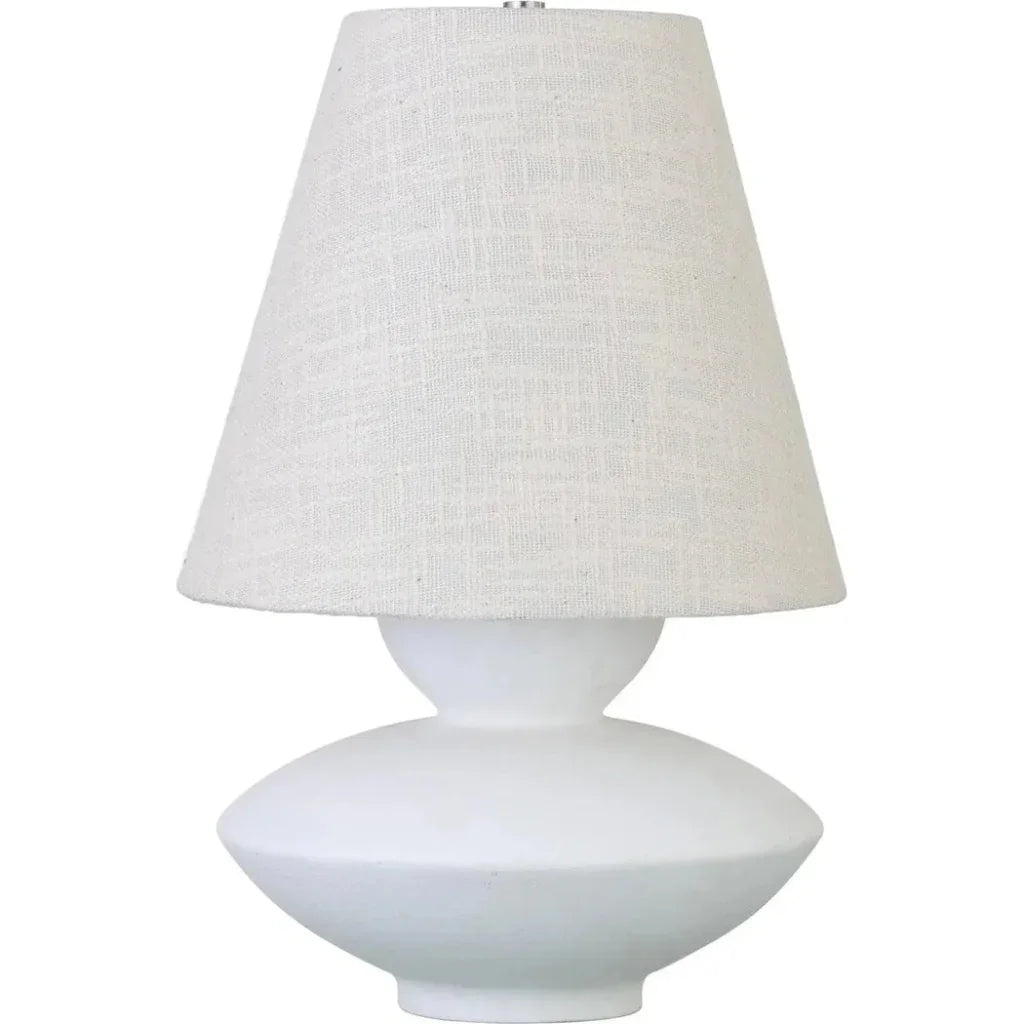 Dell Polyresin White Table Lamp - LOOMLAN - Moe's Home - Table Lamps