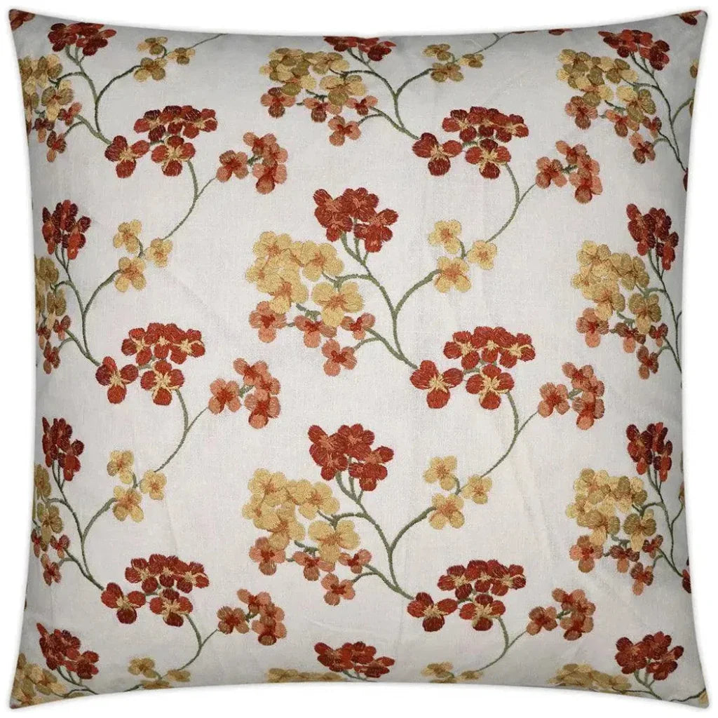 Demi Sunset Floral Orange Yellow Large Throw Pillow - LOOMLAN - D.V. Kap - Throw Pillows