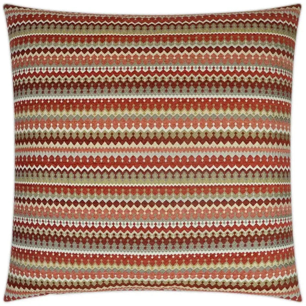 Denmark Sienna Global Red Large Throw Pillow Insert - LOOMLAN - D.V. Kap - Throw Pillows