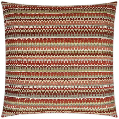 Denmark Sienna Global Red Large Throw Pillow Insert - LOOMLAN - D.V. Kap - Throw Pillows