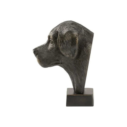 Dex Rustic Delightful Dog Head Sculpture - LOOMLAN - Wildwood - Statues & Sculptures