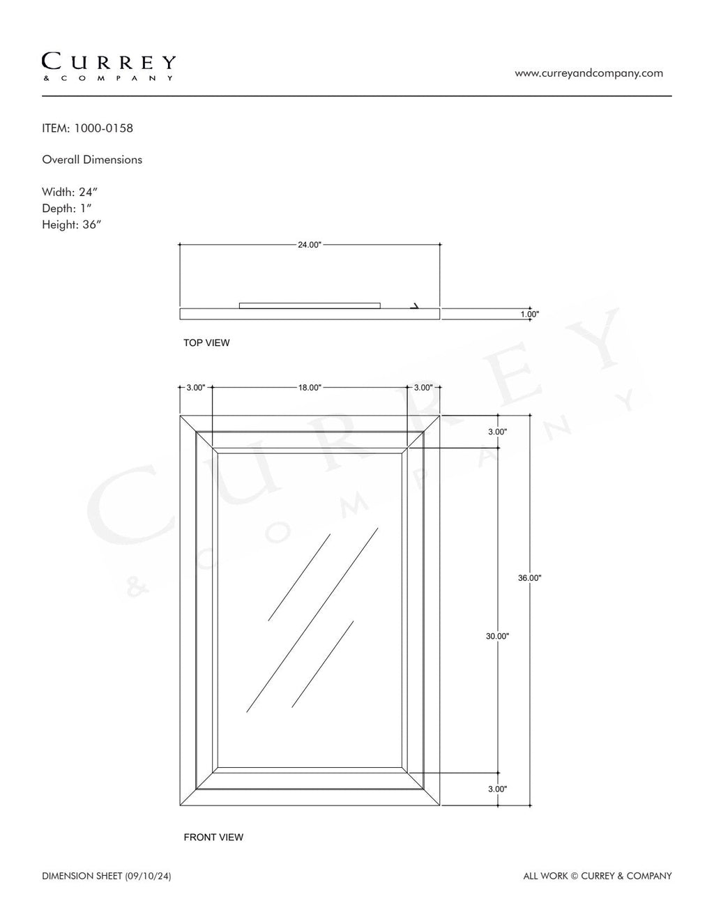 Dezi Brass Accents Rectangular Wall Mirror