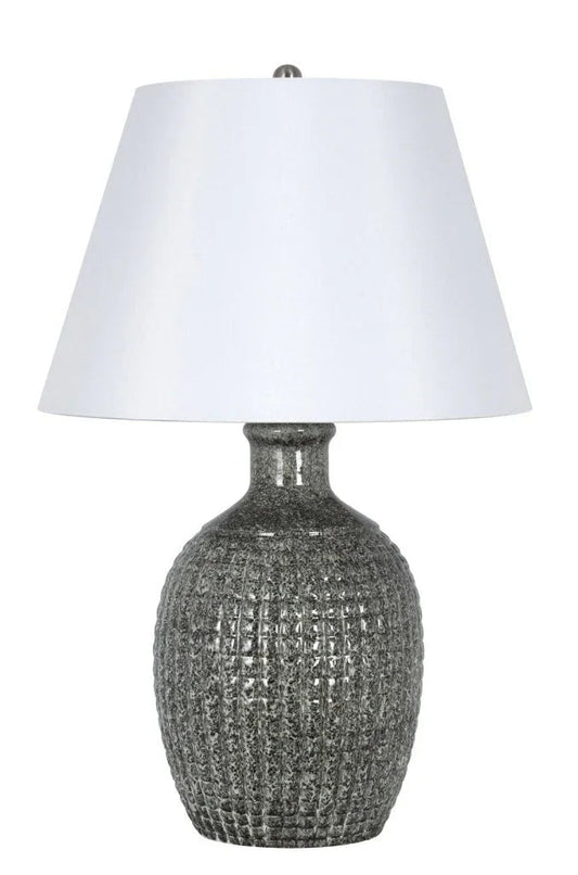Dhurrie Green Ceramic Base Table Lamp - LOOMLAN - Bassett Mirror - Table Lamps